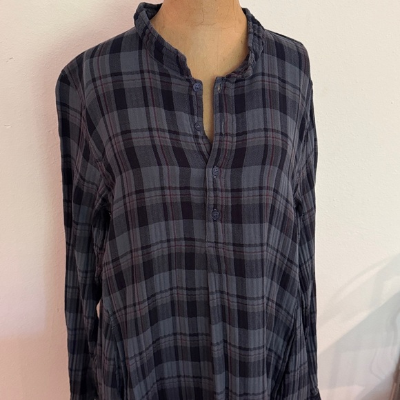 CP Shades Plaid Long Sleeve Tunic Dress 17.5” pit to pit 37” length great cond - Picture 2 of 9